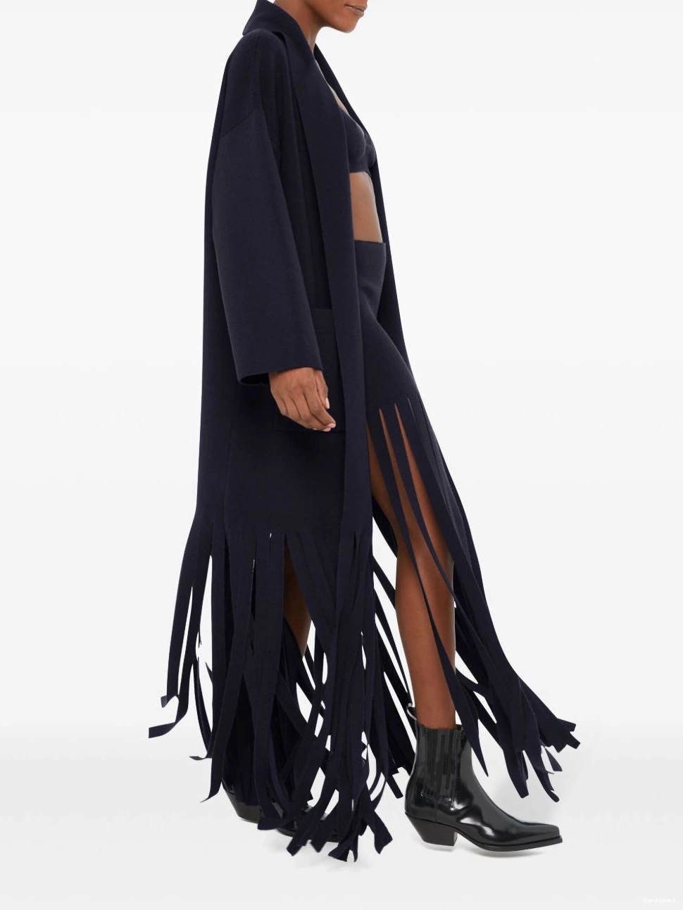 Cheap Alanui fringed belted coat Women 0329